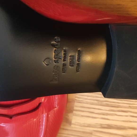 Kate Spade red loafers shoes are - Picture 3 of 5